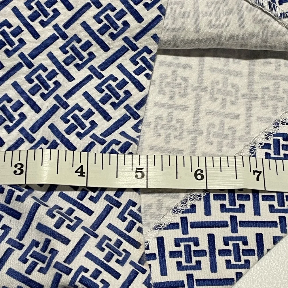 The Limited Size 10 5” Navy & White Weave Patterned Preppy Beach Resort Shorts